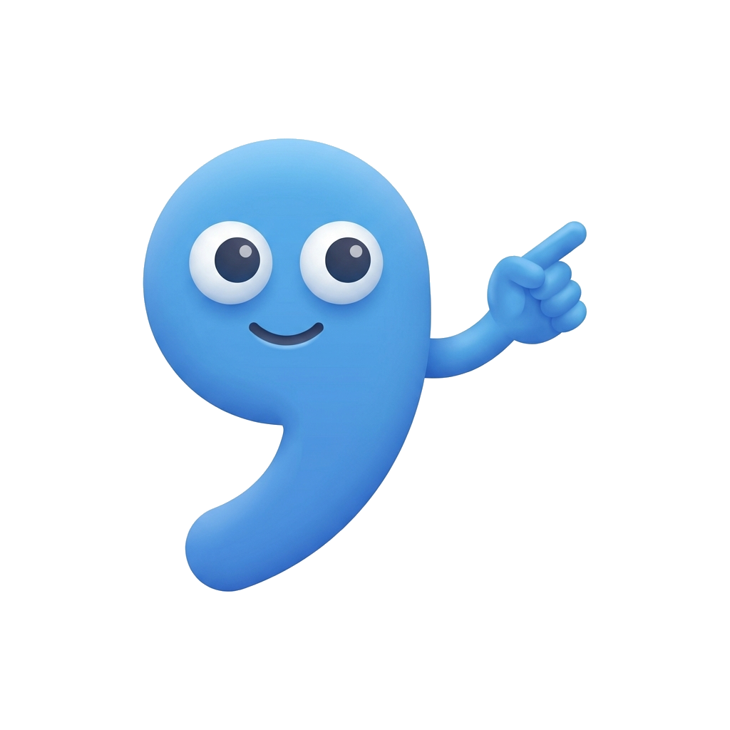 Monsieur Virgule vous souhaite la bienvenue